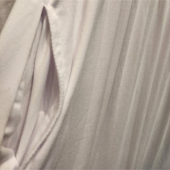 New White Maxi Sleeve Casual T-Shirt Dress Soft Pockets Stretch Dress Size XL - Picture 5 of 7